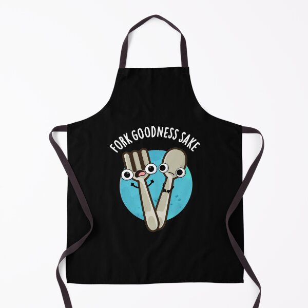 Item preview, Fork Goodness Sake Funny Utensil Puns (Dark BG) designed and sold by punnybone.