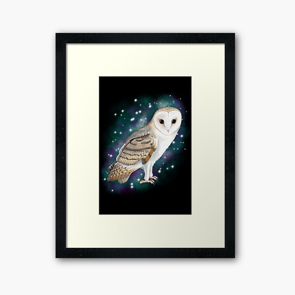 Starry Starry Barn Owl Framed Art Print