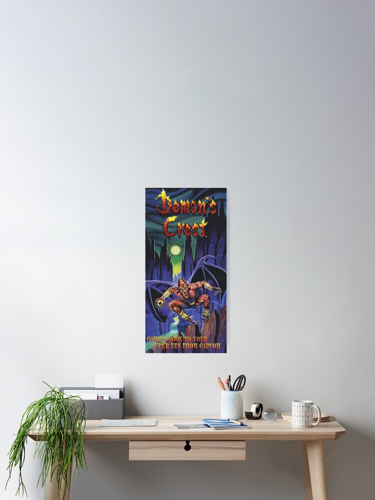 Demons Crest Restauriertes Nintendo Power Poster Vintage