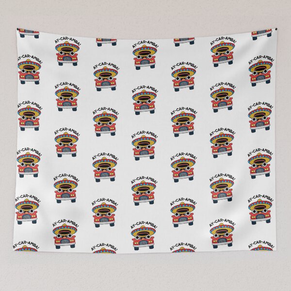 Item preview, Ay-Car-Amba Mexican Funny Car Puns  designed and sold by punnybone.