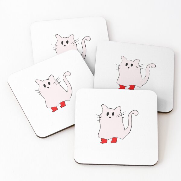 Item preview, Ghost Cat with Red Boots designed and sold by blejsart.