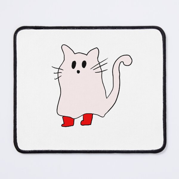 Item preview, Ghost Cat with Red Boots designed and sold by blejsart.