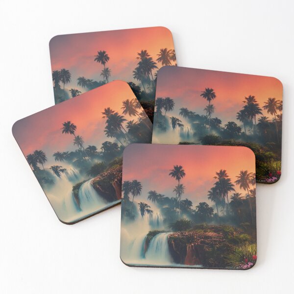 Item preview, Tropical Waterfall Sunset designed and sold by ParadiseSlice.
