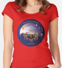 Flache Erde Tailliertes Rundhals-Shirt