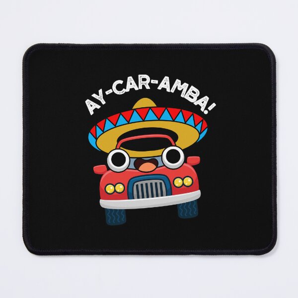 Item preview, Ay-Car-Amba Mexican Funny Car Puns (Dark BG) designed and sold by punnybone.