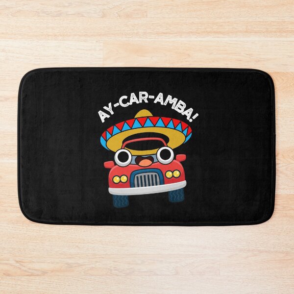 Item preview, Ay-Car-Amba Mexican Funny Car Puns (Dark BG) designed and sold by punnybone.