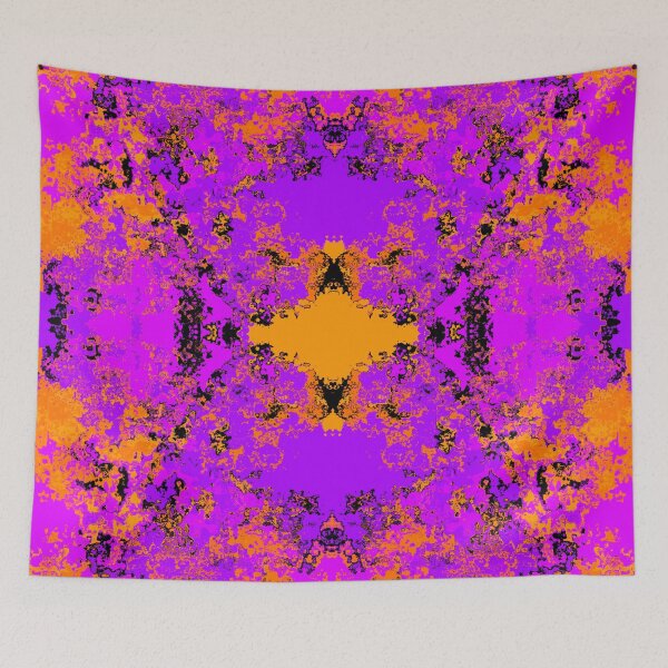 Item preview, Orange and purple halloween palette symmetrical art designed and sold by Me-D-Ogre.