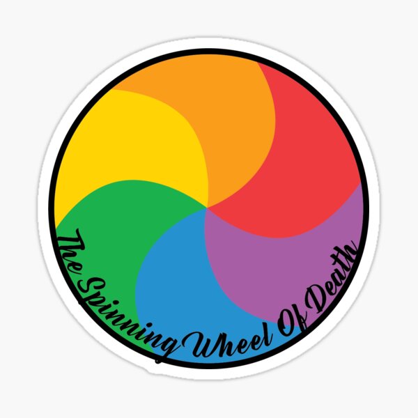 "The Spinning Wheel of Death" Sticker for Sale by HarrisonDesign