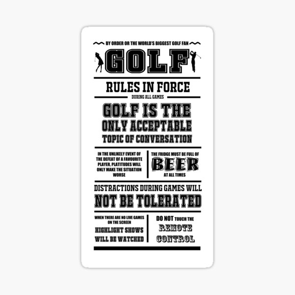 funny-golf-rules-print-sticker-for-sale-by-artshare-redbubble