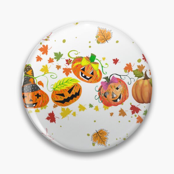 Item preview, Autumn Equinox - Happy Pumpkins Dancing Through Fall Leaves designed and sold by ttsayt1earth.