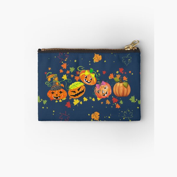 Item preview, Autumn Equinox - Happy Pumpkins Dancing Through Fall Leaves designed and sold by ttsayt1earth.