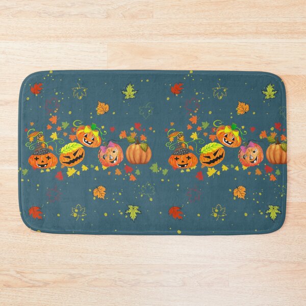 Item preview, Autumn Equinox - Happy Pumpkins Dancing Through Fall Leaves designed and sold by ttsayt1earth.