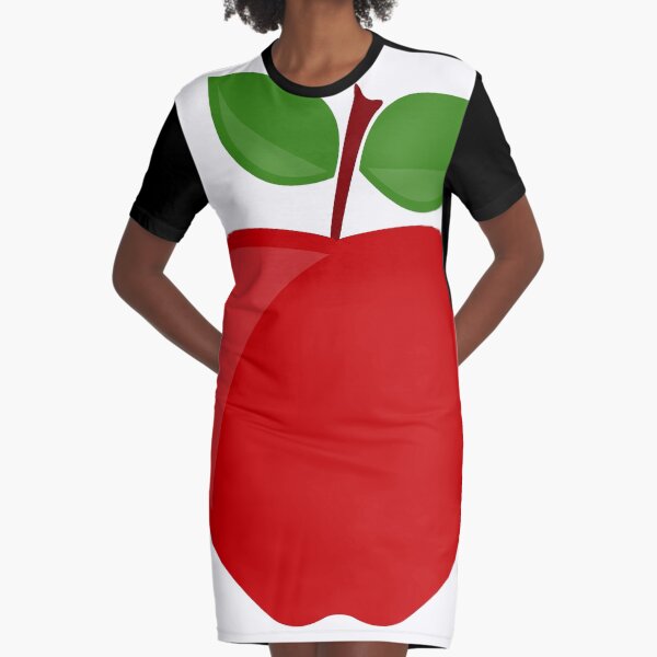 apple Graphic T-Shirt Dress