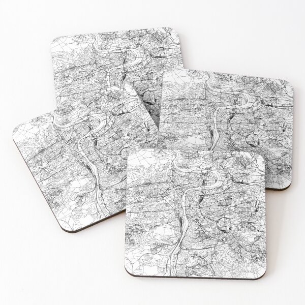 Item preview, Prague White Map designed and sold by multiplicitymap.