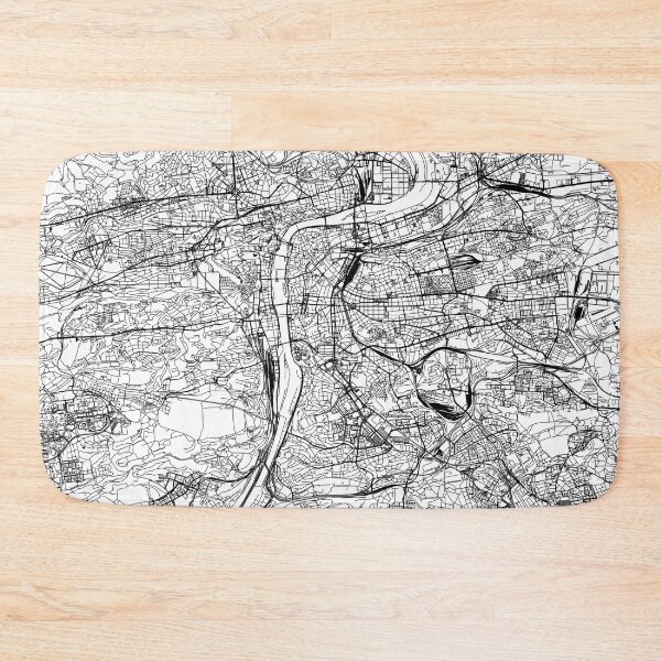 Item preview, Prague White Map designed and sold by multiplicitymap.