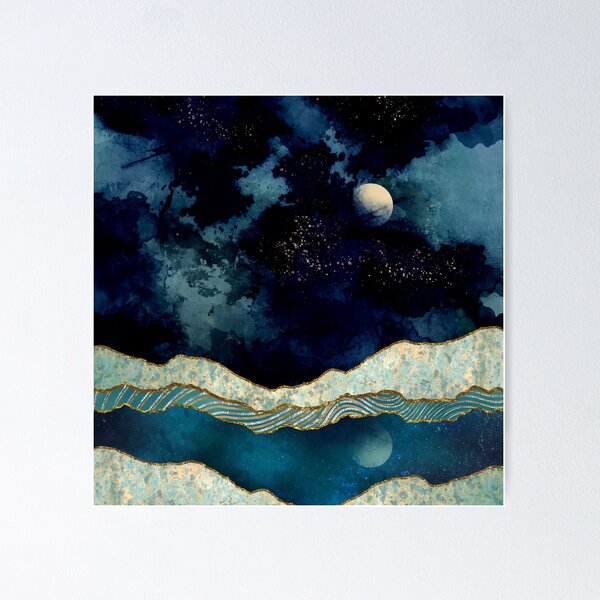 Aperçu de l'œuvre Ciel indigo créée et vendue par spacefrogdesign.