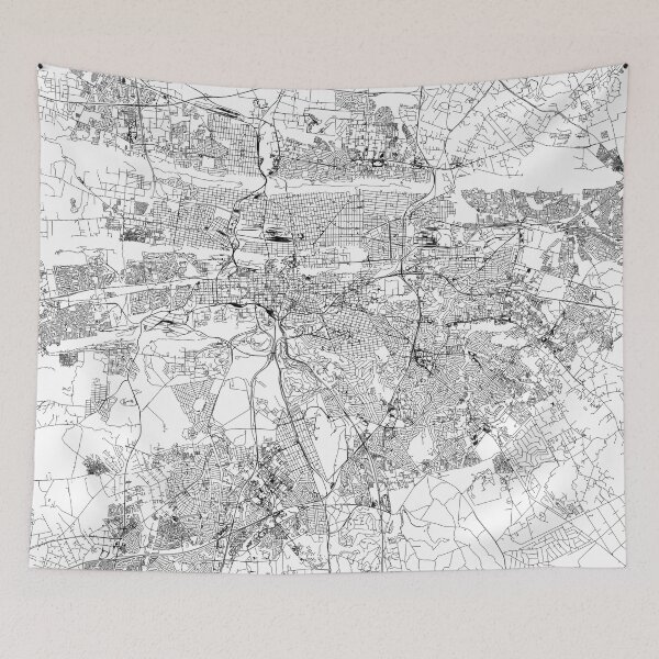 Item preview, Pretoria White Map designed and sold by multiplicitymap.