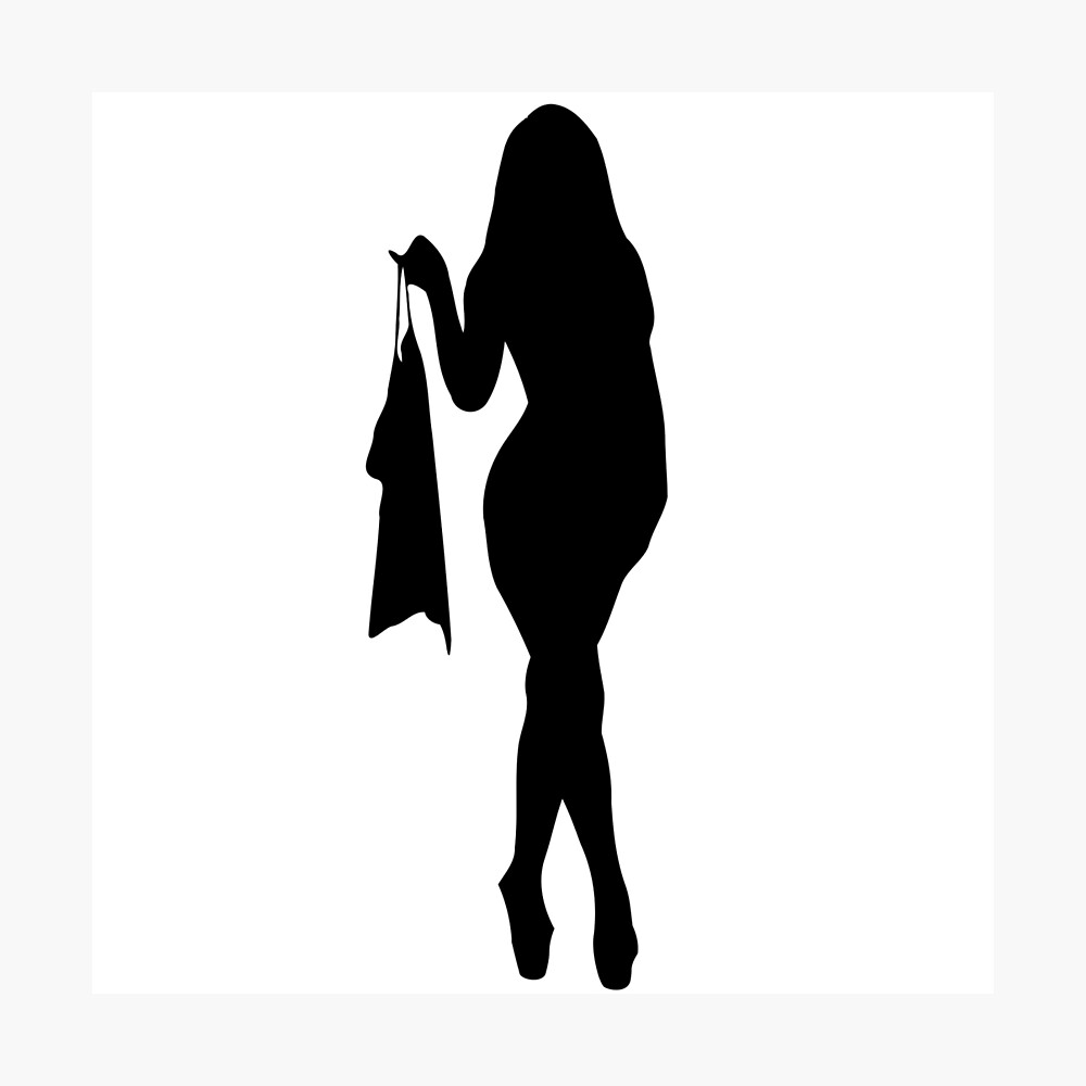 Sexy silhouette taking off clothes