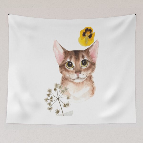 Item preview, Nice cat with flowers innocent designed and sold by Alfateh Sidig.