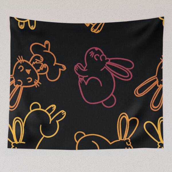 Item preview, Cute rabbit shameless pattern designed and sold by DMJPRINT.