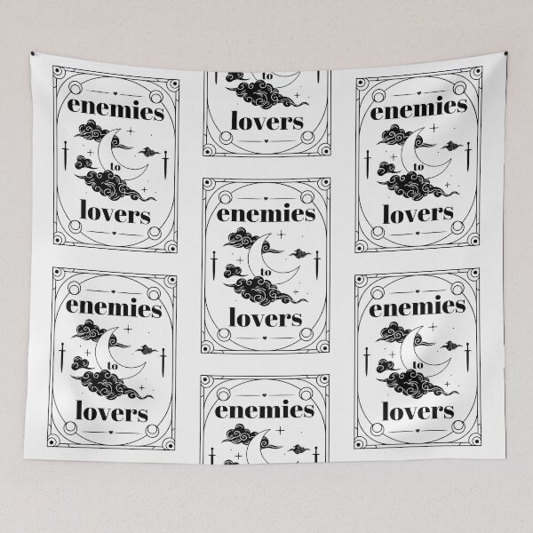 Item preview, Enemies to Lovers - Best Book Trope - Bookish - Tarot Card - Full Black designed and sold by StickEmUpp.