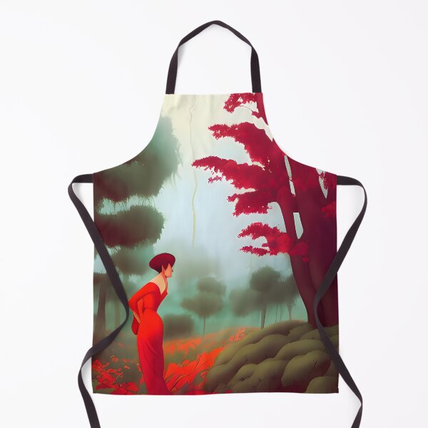 Item preview, Wandering Soul Collection, Dreamy abstract landscape, forest, nature, red, green, foggy, version 1 designed and sold by AISHOPPE.