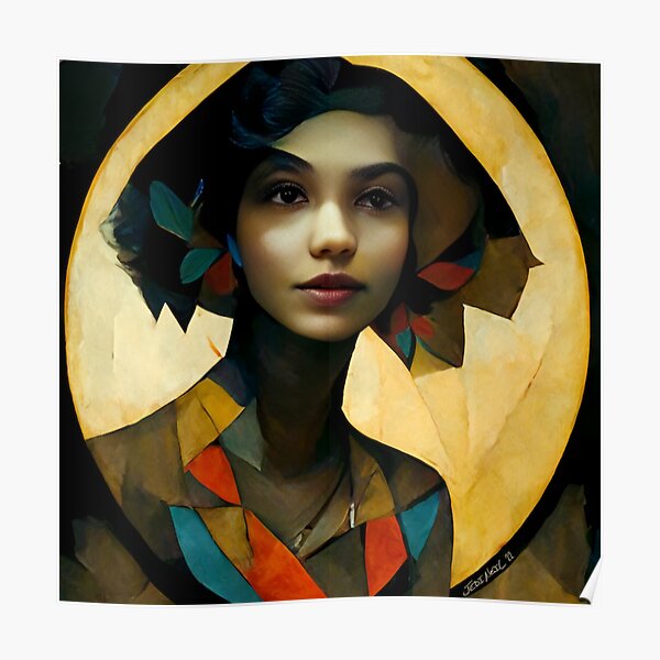 Cubic Owl Woman, No 6 Poster