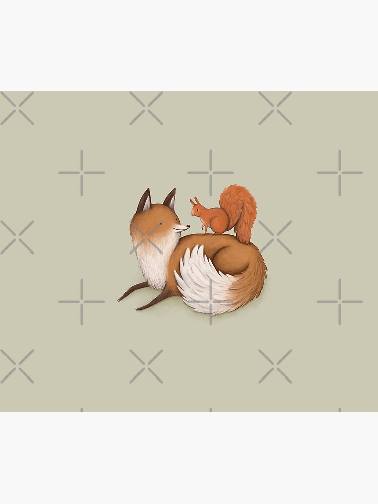 Fox Squirrel Duvet Cover By Sophiecorrigan Redbubble