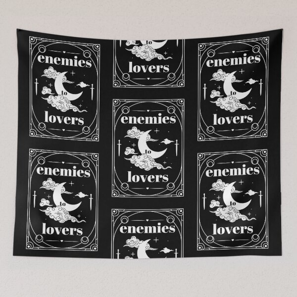 Item preview, Enemies to Lovers - Best Book Trope - Bookish - Tarot Card - Full White designed and sold by StickEmUpp.