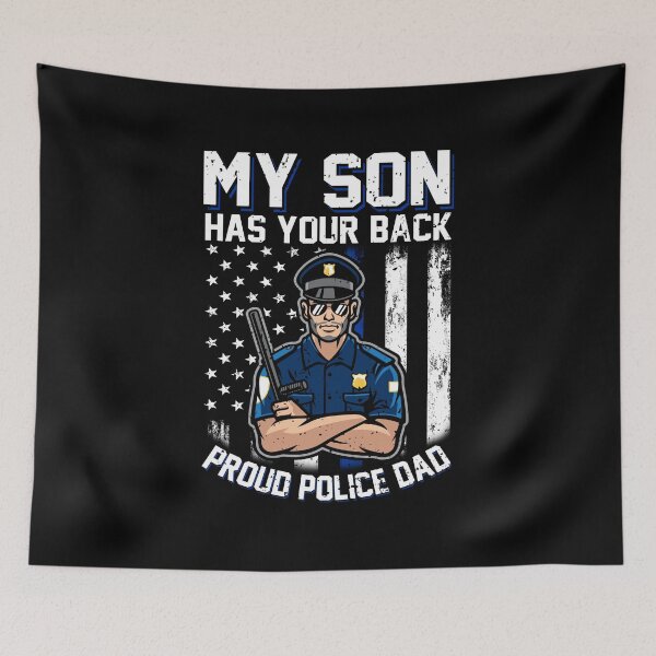 Item preview, My Son Has Your Back Proud Police Dad Father's Day designed and sold by gaciamingeo12.