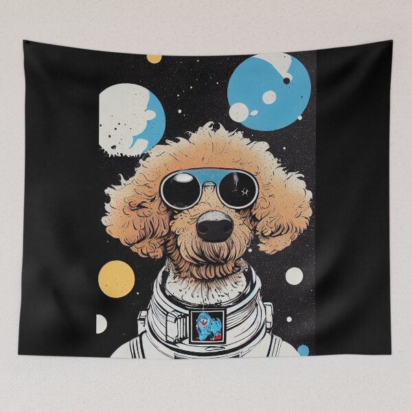 Item preview, Astronaut royal poodle portrait designed and sold by etherElric.