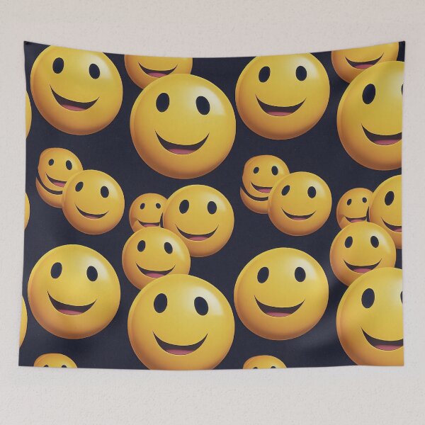 Item preview, Happy Emoji Pattern designed and sold by ThePurpleMelon.