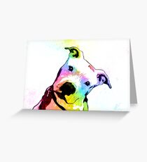 Pit bull | Rainbow Series | Pop Art Greeting Card