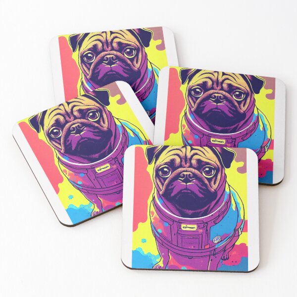 Item preview, Astronaut pug portrait designed and sold by etherElric.
