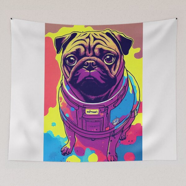 Item preview, Astronaut pug portrait designed and sold by etherElric.