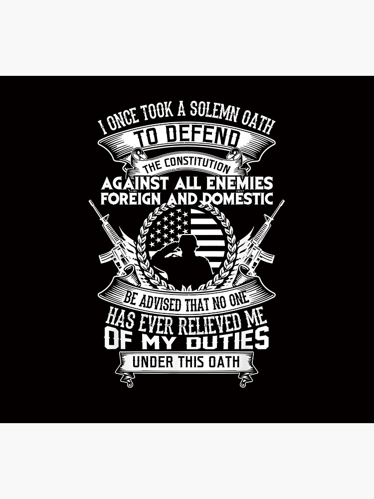 Disover American Oath Defend The Constitution Army Veteran Socks