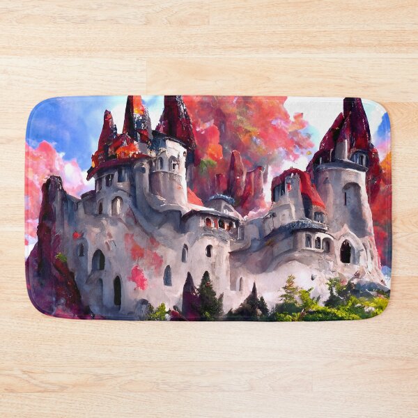 Item preview, House of Phailsta Chastel | Fantasy House Artwork | Medieval Castle Artwork | Fantasy Landscape Design designed and sold by AyfuDesigns.