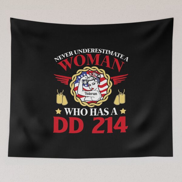 Item preview, Never Underestimate A Woman Who Has A DD 214 Veteran Army Woman Mom designed and sold by severojuaireg66.