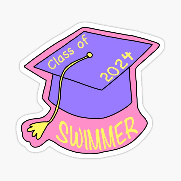 Class Of 2024 Swimmer Sticker For Sale By DontLaughSwim Redbubble   St,small,507x507 Pad,600x600,f8f8f8 