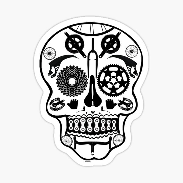 Homme T-Shirt Tête de mort mexicaine crâne hipster skull moustachu tat –