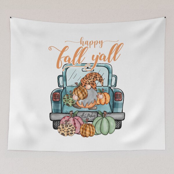 Item preview, Happy Fall Y'all - fall pumpkin truck designed and sold by Jessi-Sketches.