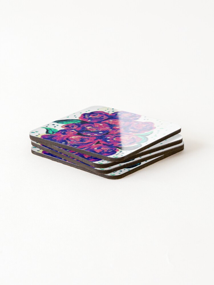 Thumbnail 4 of 5, Coasters (Set of 4), Designer Roses No7. designed and sold by cjkell.