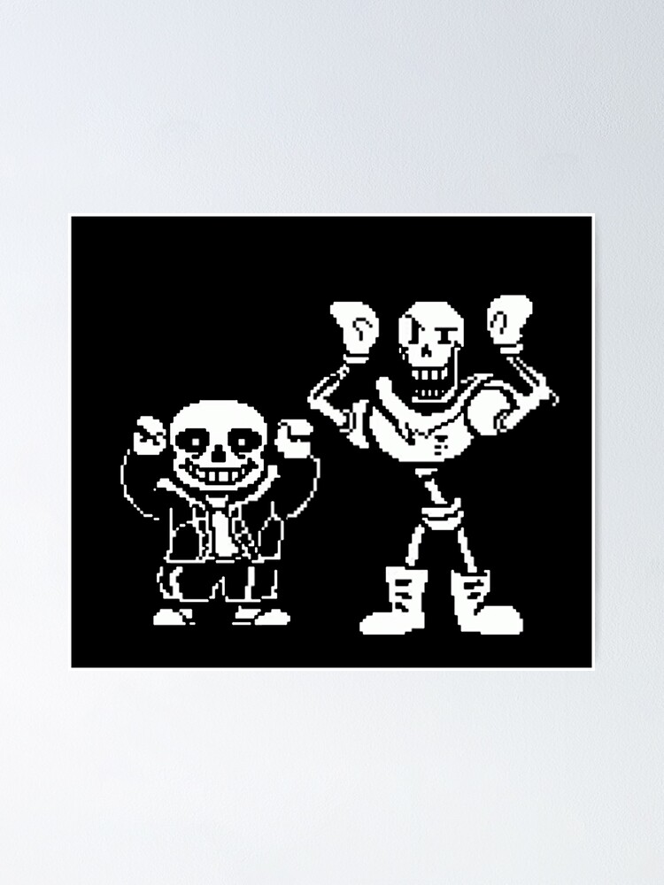 Undertale Sans And Papyrus Poster By Omgitsdex Redbubble