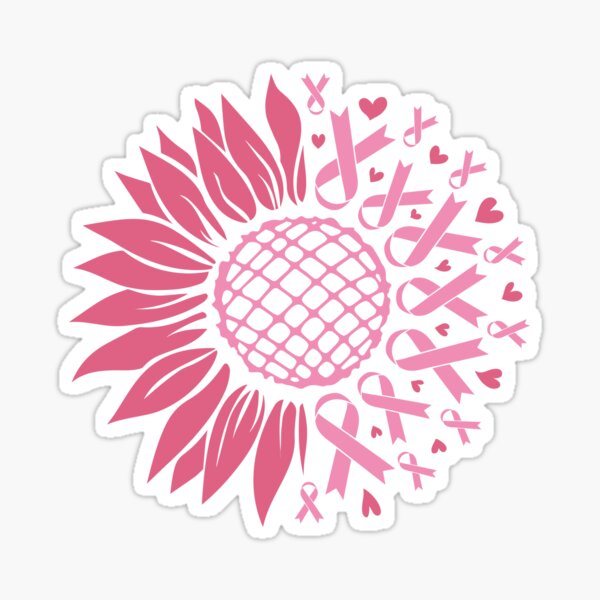 Artikel-Vorschau von Sonnenblume-Rosa-Band-Brustkrebs-Bewusstseins-grafische Frauenmannunterstützung, designt und verkauft von Get A Wear  Shop.