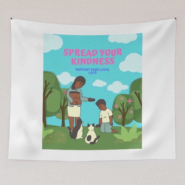 Item preview, Support your local cats spread your kindness designed and sold by Selvadesigns.
