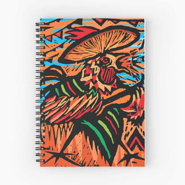 Item preview, Sing on Fire Rooster Linocut Vintage Print  designed and sold by DimensionalPit.