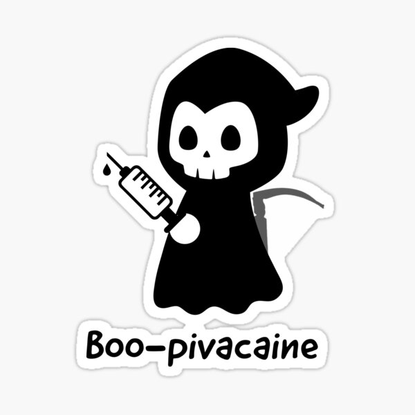 Boo-pivacaine - Funny Halloween CRNA Sticker