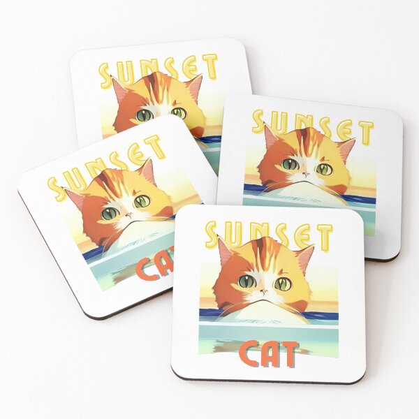 Item preview, Cat Watching Sunset - Sunset Cat designed and sold by SlucidShop.