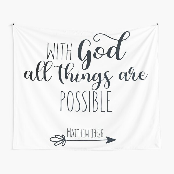 Fall Winter Sublimation Hoodie with GOD All Things Are Possible