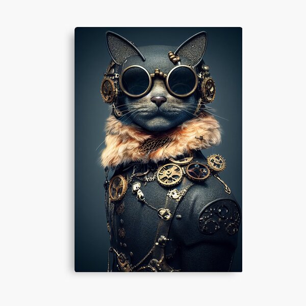 Aperçu de l'œuvre Chat steampunk créée et vendue par ai1art.